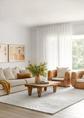 White color Modern Design Rug-Bisha Rugs
