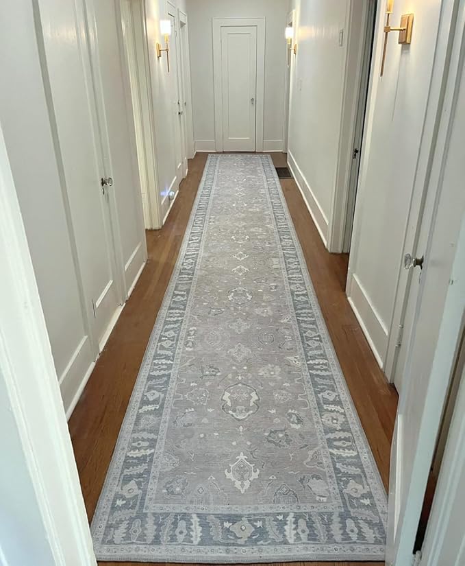 HARVEST MIST Modern Oushak Wool Area Rug