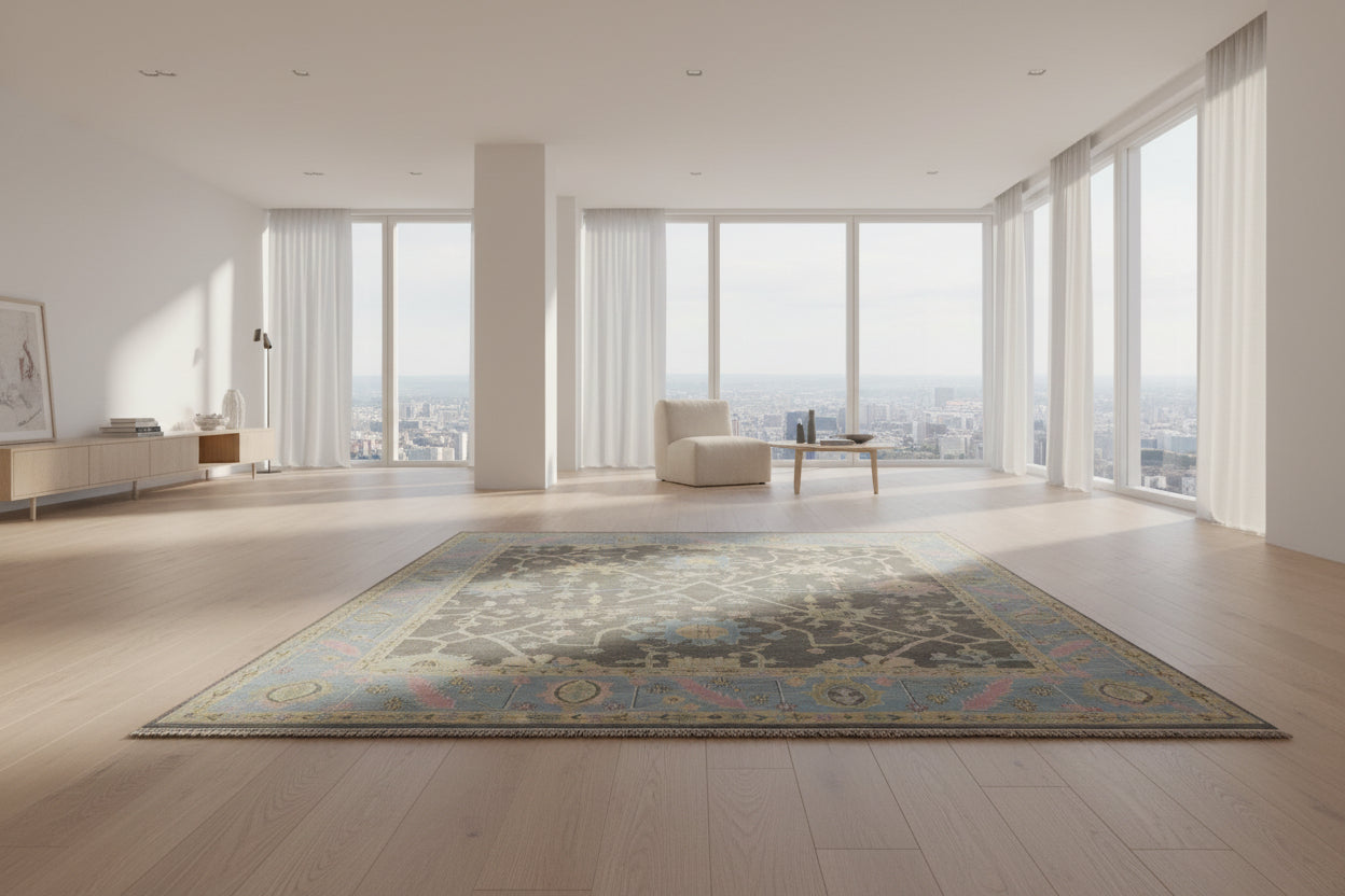 HERITAGE VALE Vintage Oushak Wool Area Rug