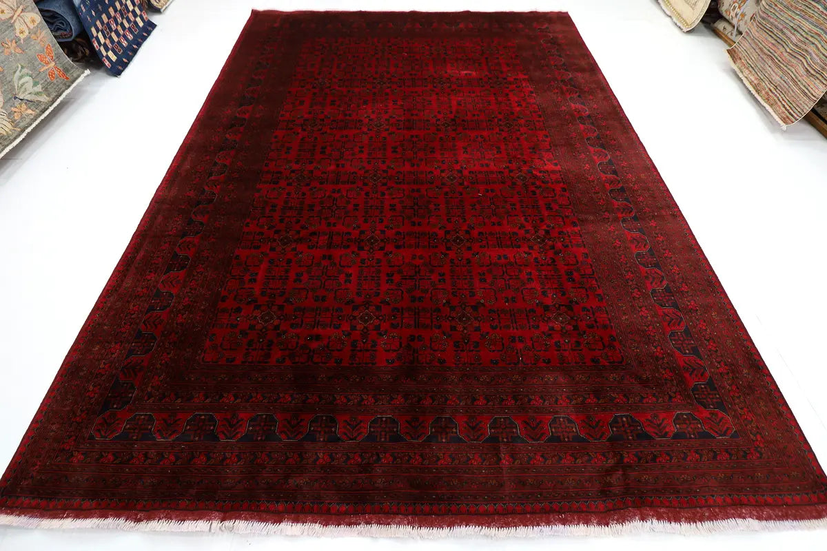 Red Khalmamadi Design Persian Rug