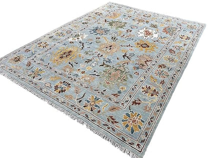 Uphome Living Room Oushak Wool Area Rug