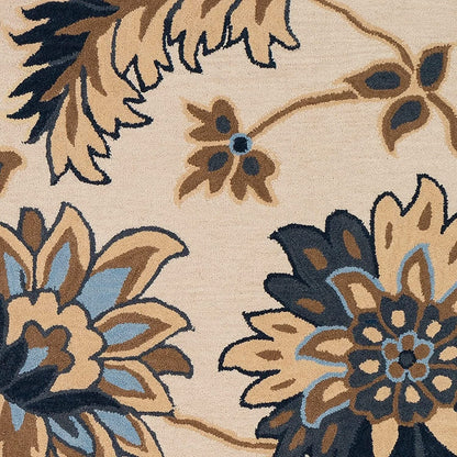 Floral Design Hand-Tufted Area Rug