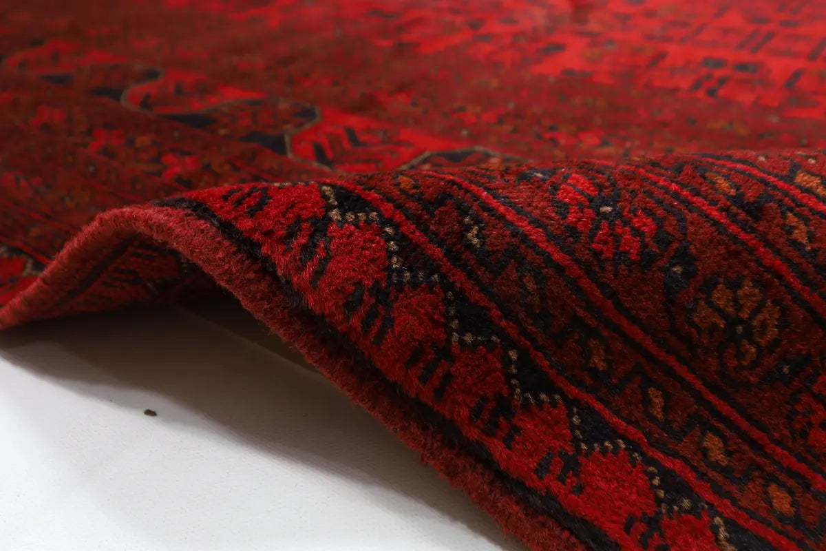 Red Khalmamadi Design Persian Rug