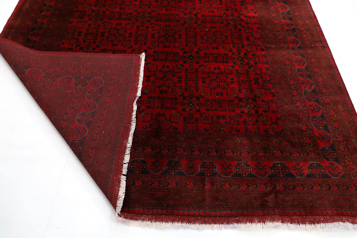 Red Khalmamadi Design Persian Rug