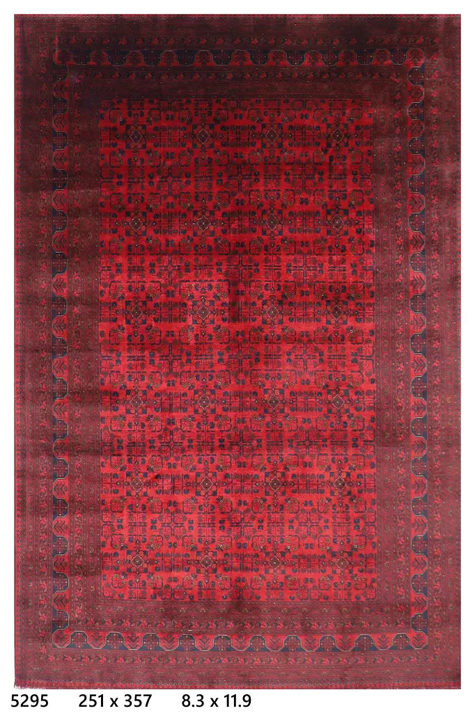 Red Khalmamadi Design Persian Rug