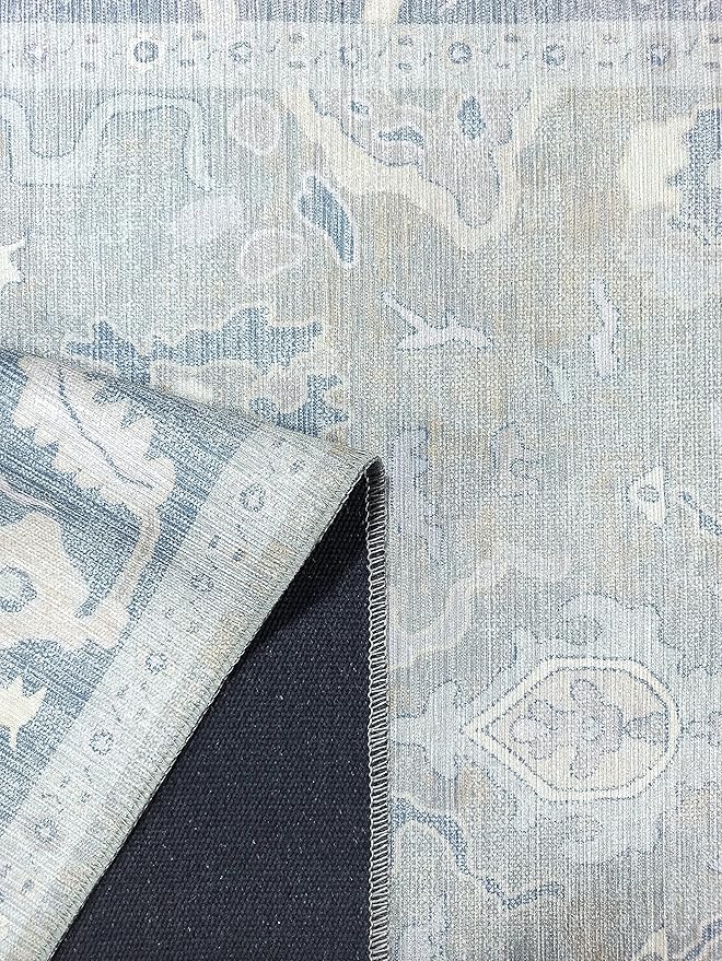 HARVEST MIST Modern Oushak Wool Area Rug