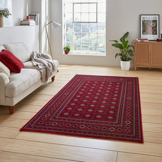 PD-004 Traditional Super-Soft Patterned Red Rug