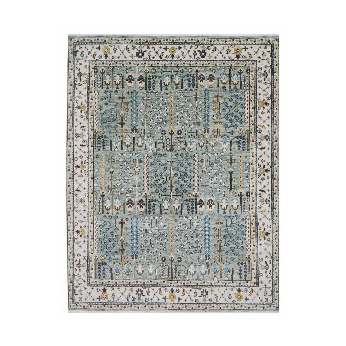 Turkish Oushak Transitional Living Room Wool Area Rug