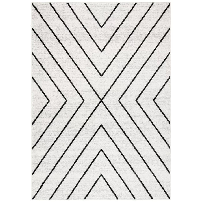 Black and White Line Classic Tufted Carpet