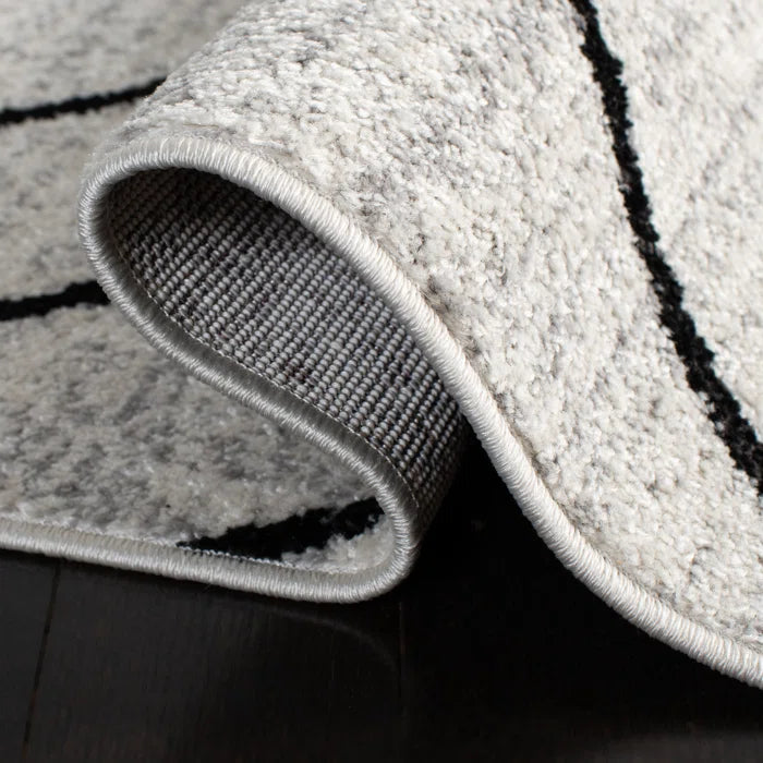 Black and White Line Classic Tufted Carpet