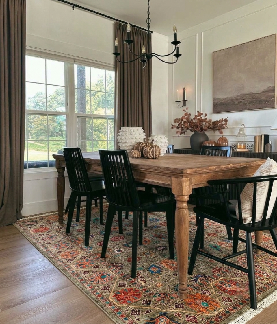 The Muted Palmette Archive - Muted Moss & Jewel Tone Sultani Wool Area Rug