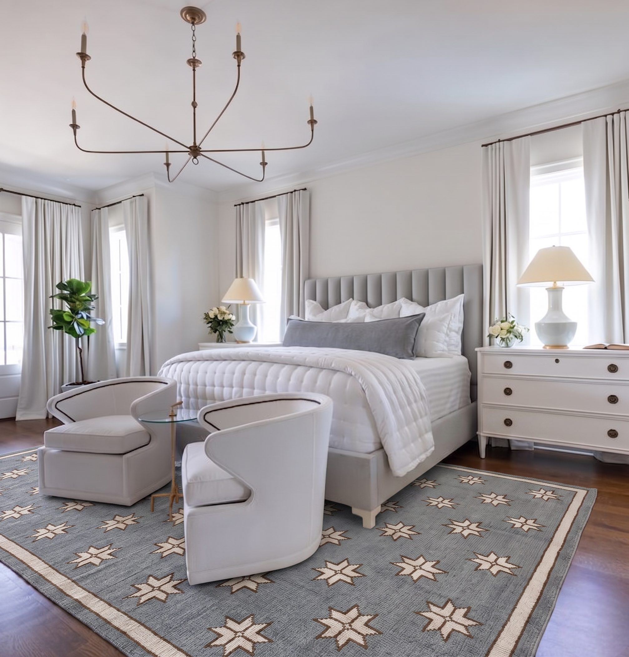The Elaris Hand-Knotted Oushak Wool Rug