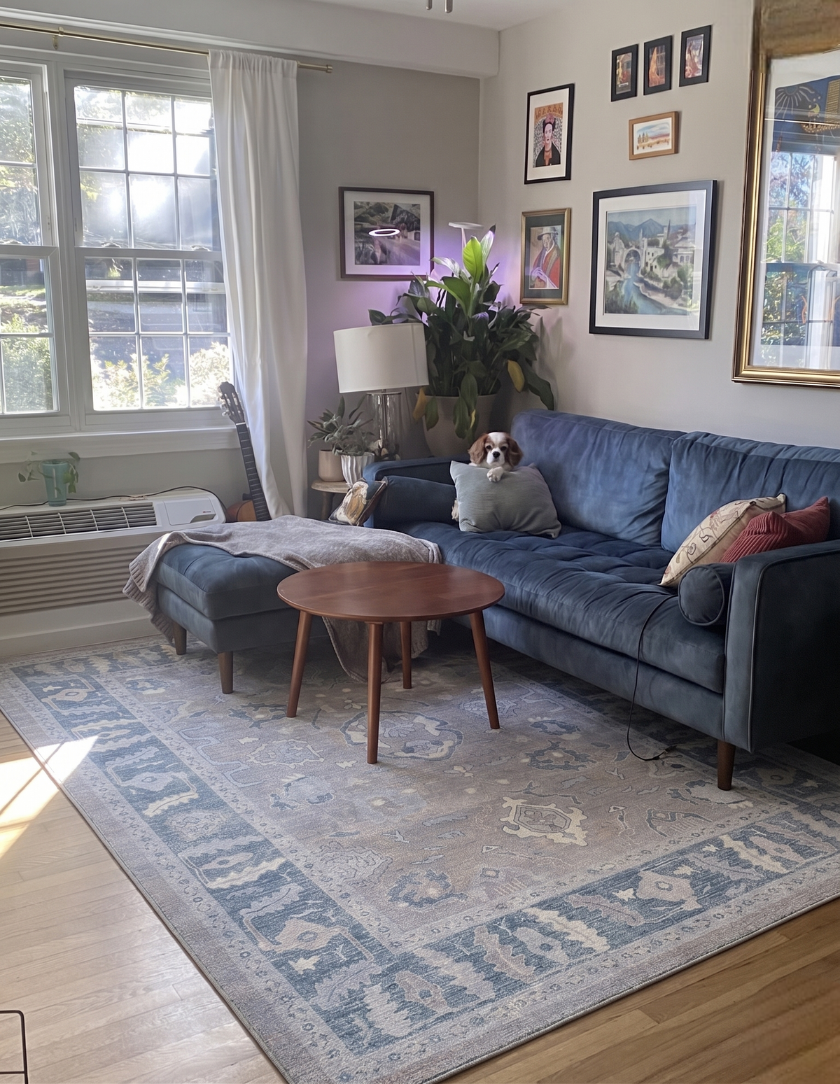 HARVEST MIST Modern Oushak Wool Area Rug
