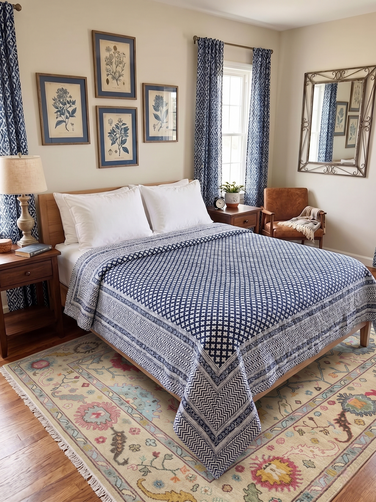 IVORY MEADOW Oushak RuG - Hand-Knotted Turkish Wool Rug