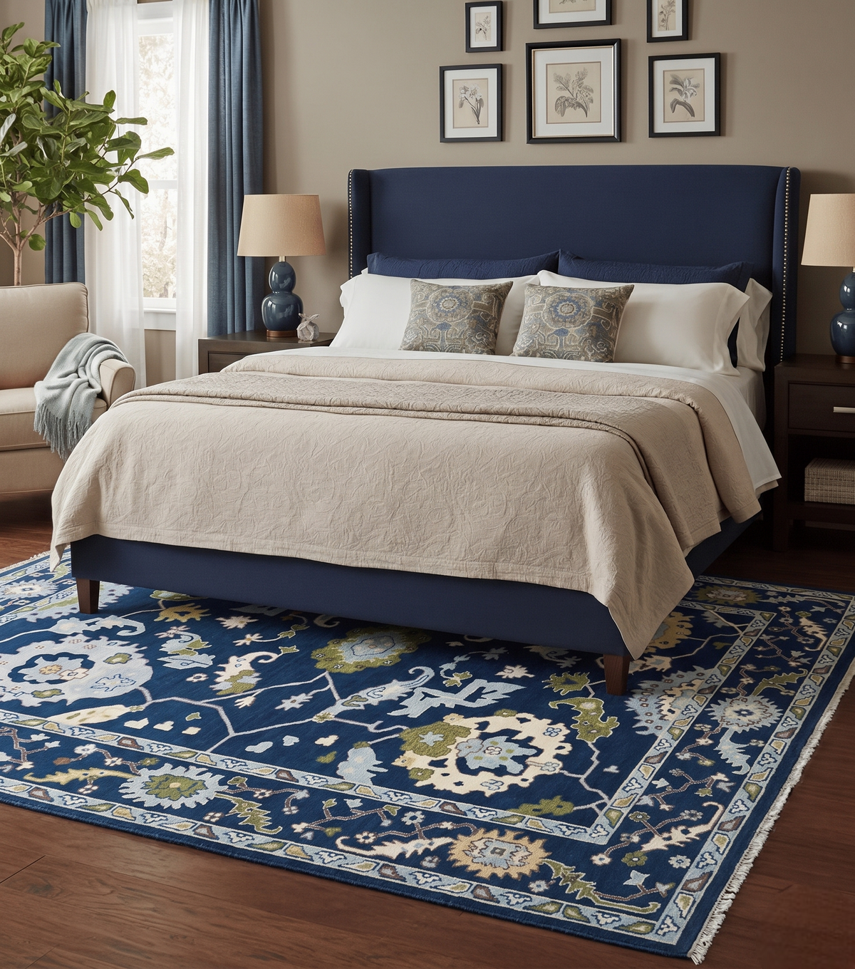 DUNMORE Hand Knotted Oushak Area Rug