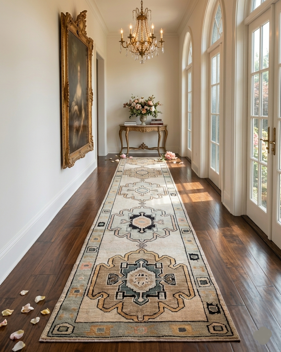 The Seraphine Oushak Wool Runner Rug