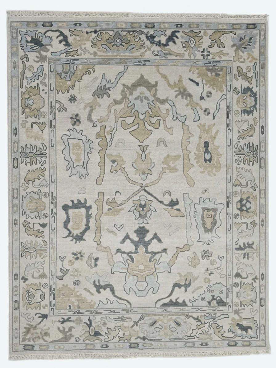 ZIVA Oushak Style Hand Knotted Rug
