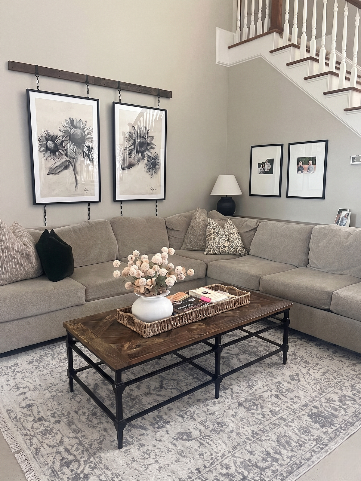 ALVERIA Hand Knotted Oushak Wool Area Rug