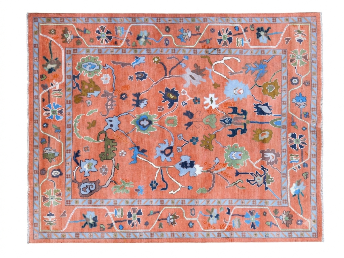 TERRACODE Oushak Style Hand Knotted Rug