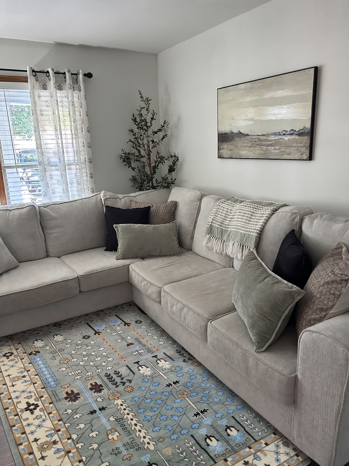CLAYBOURNE Hand-Knotted Oushak Wool Area Rug