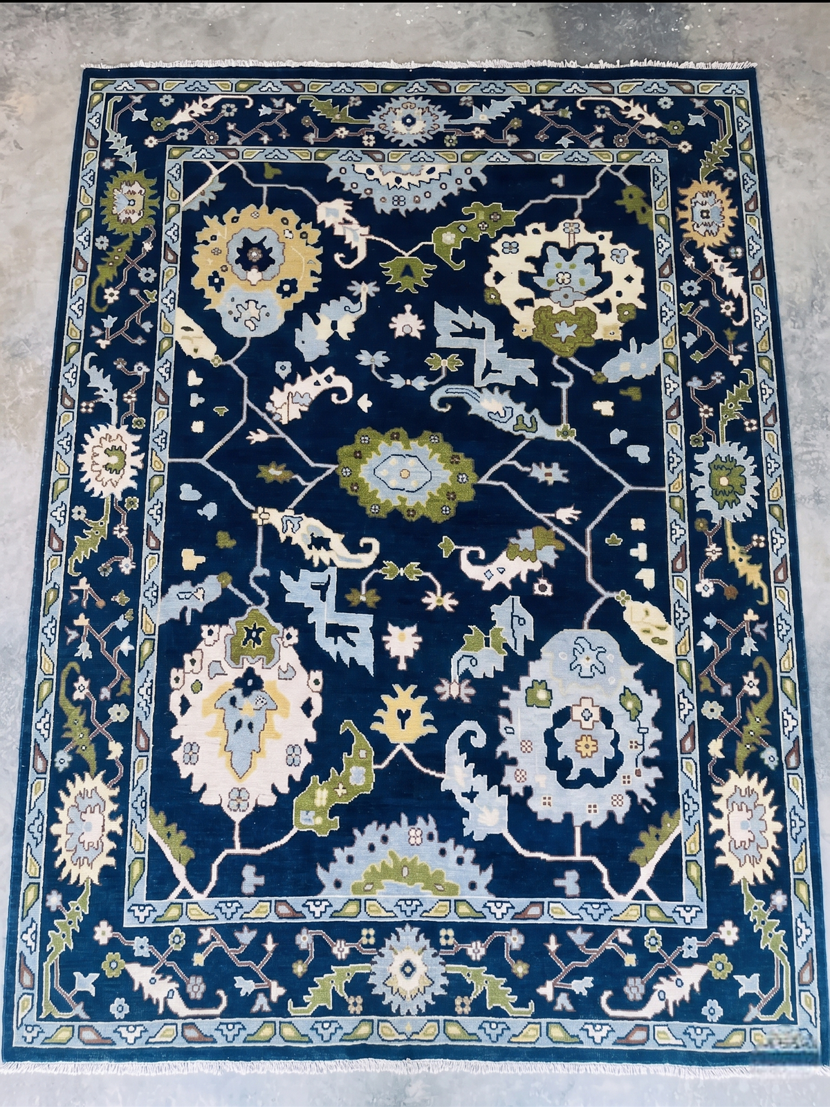 DUNMORE Hand Knotted Oushak Area Rug