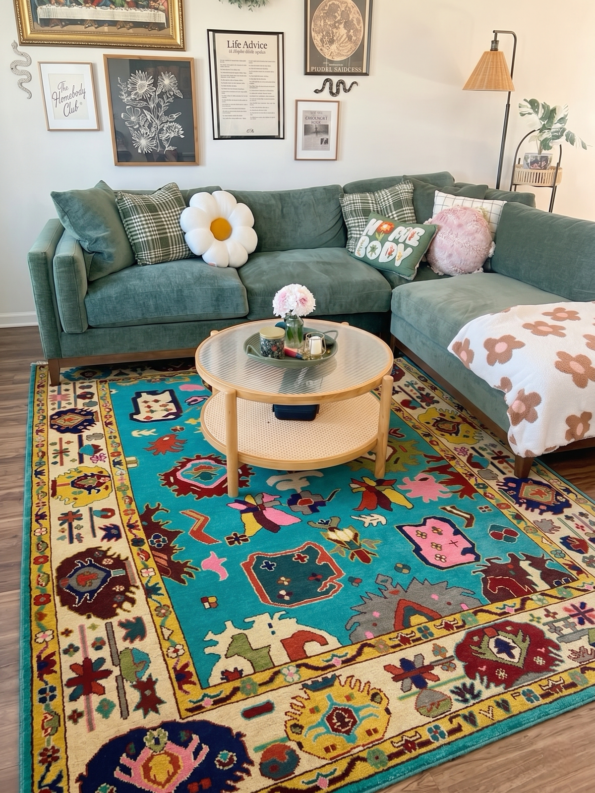 IMPERIAL FIELD Turkish Oushak Wool Area Rug