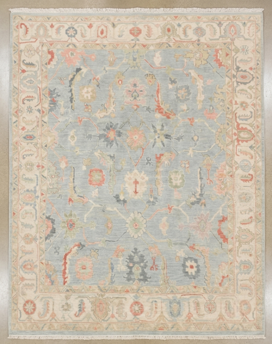 Tamberly Modern Turkish Oushak Wool Area Rug