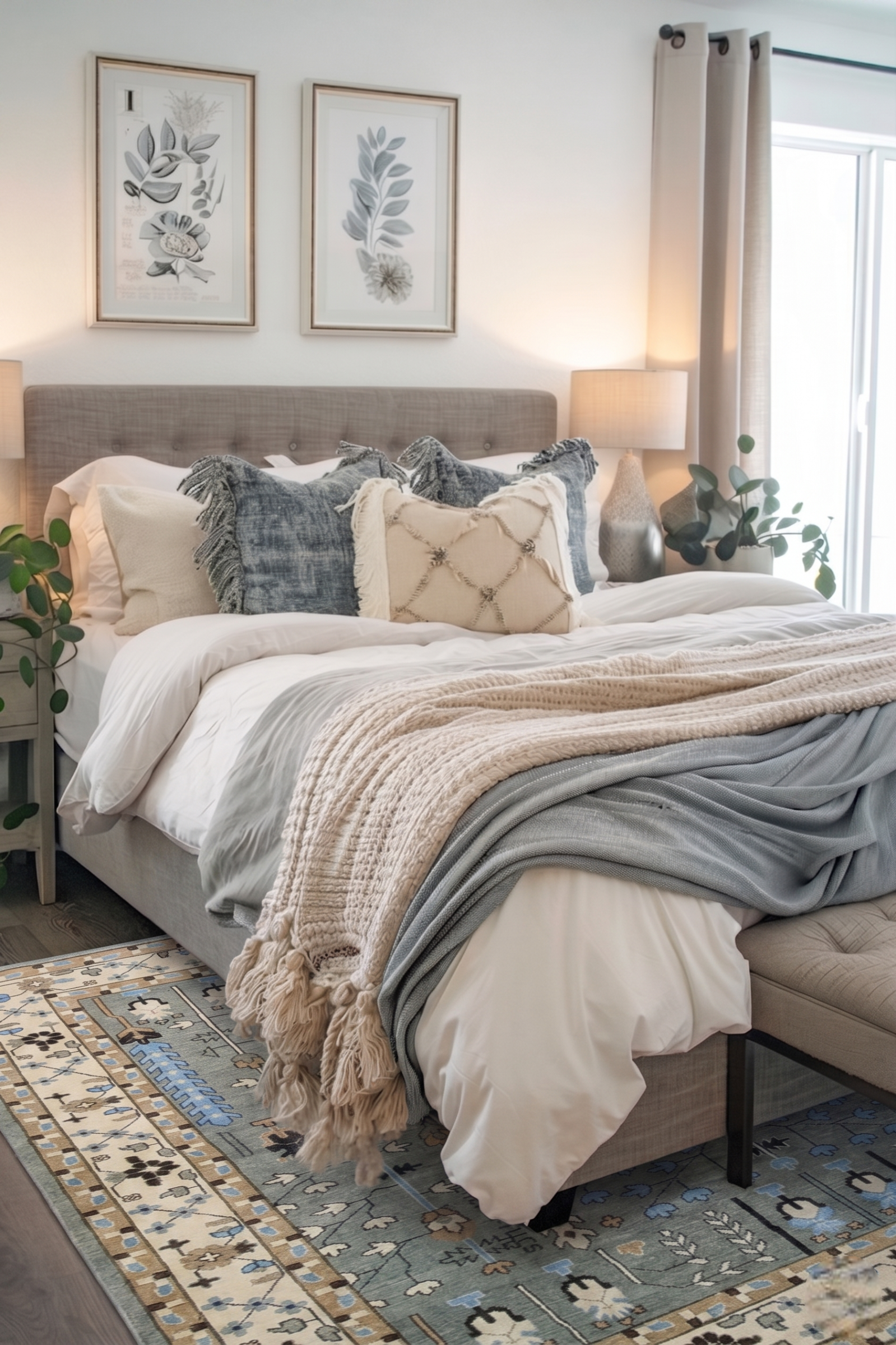CLAYBOURNE Hand-Knotted Oushak Wool Area Rug