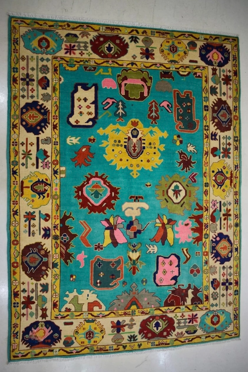 IMPERIAL FIELD Turkish Oushak Wool Area Rug