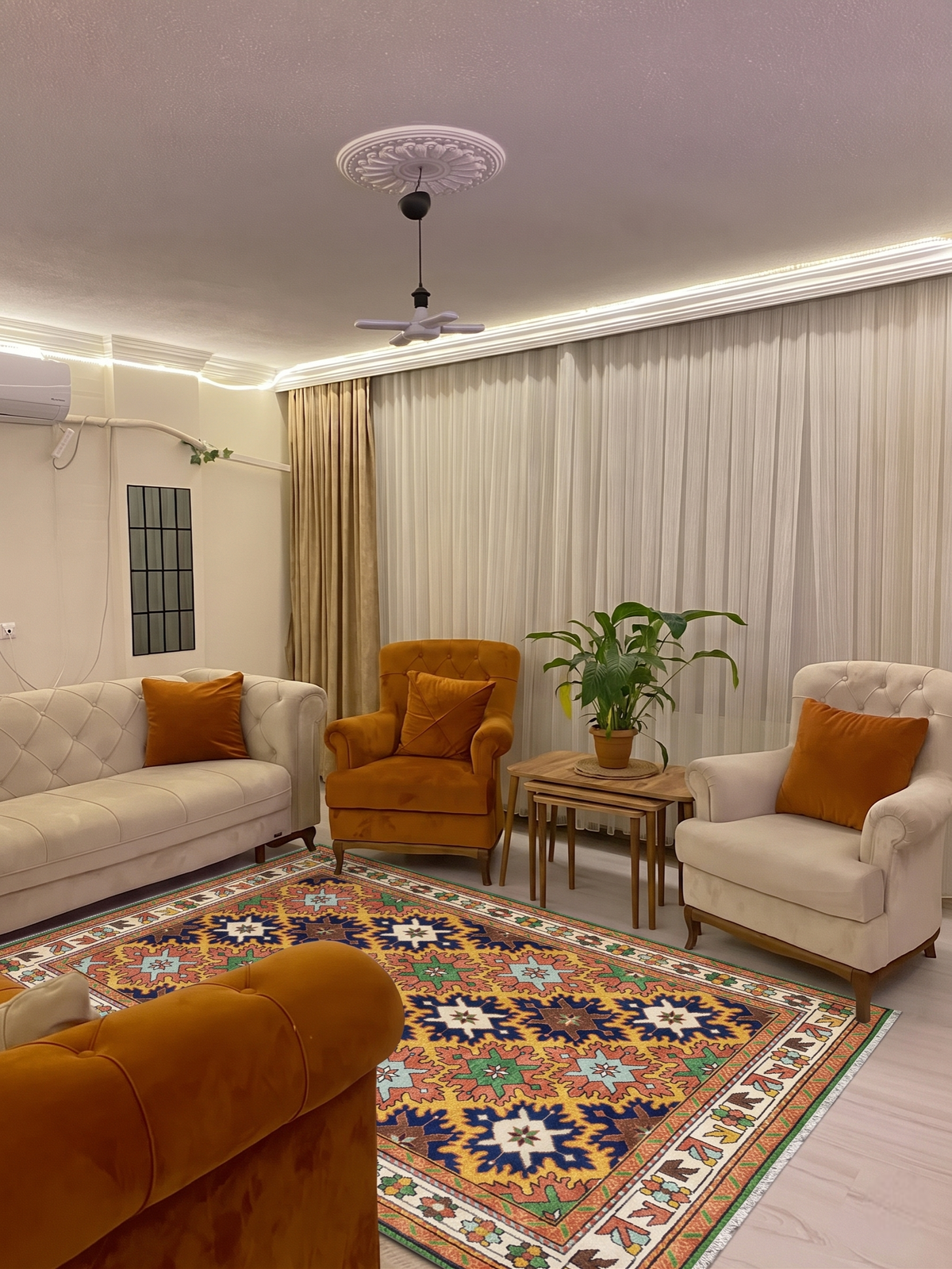 The ARAMORE HandKnotted Oushak  Wool Area Rug