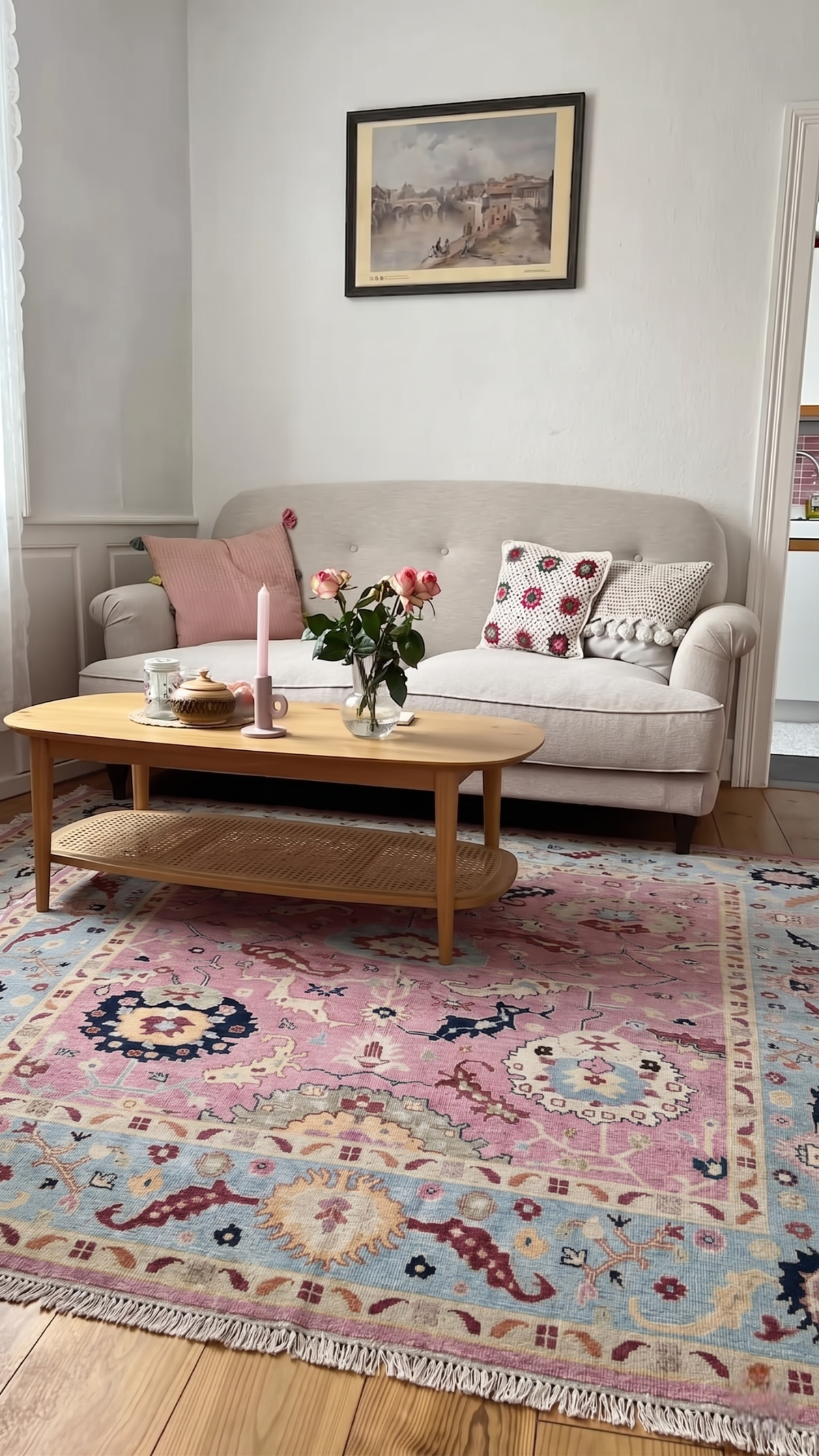 SAFFRON DUNE Oushak Wool Area Rug