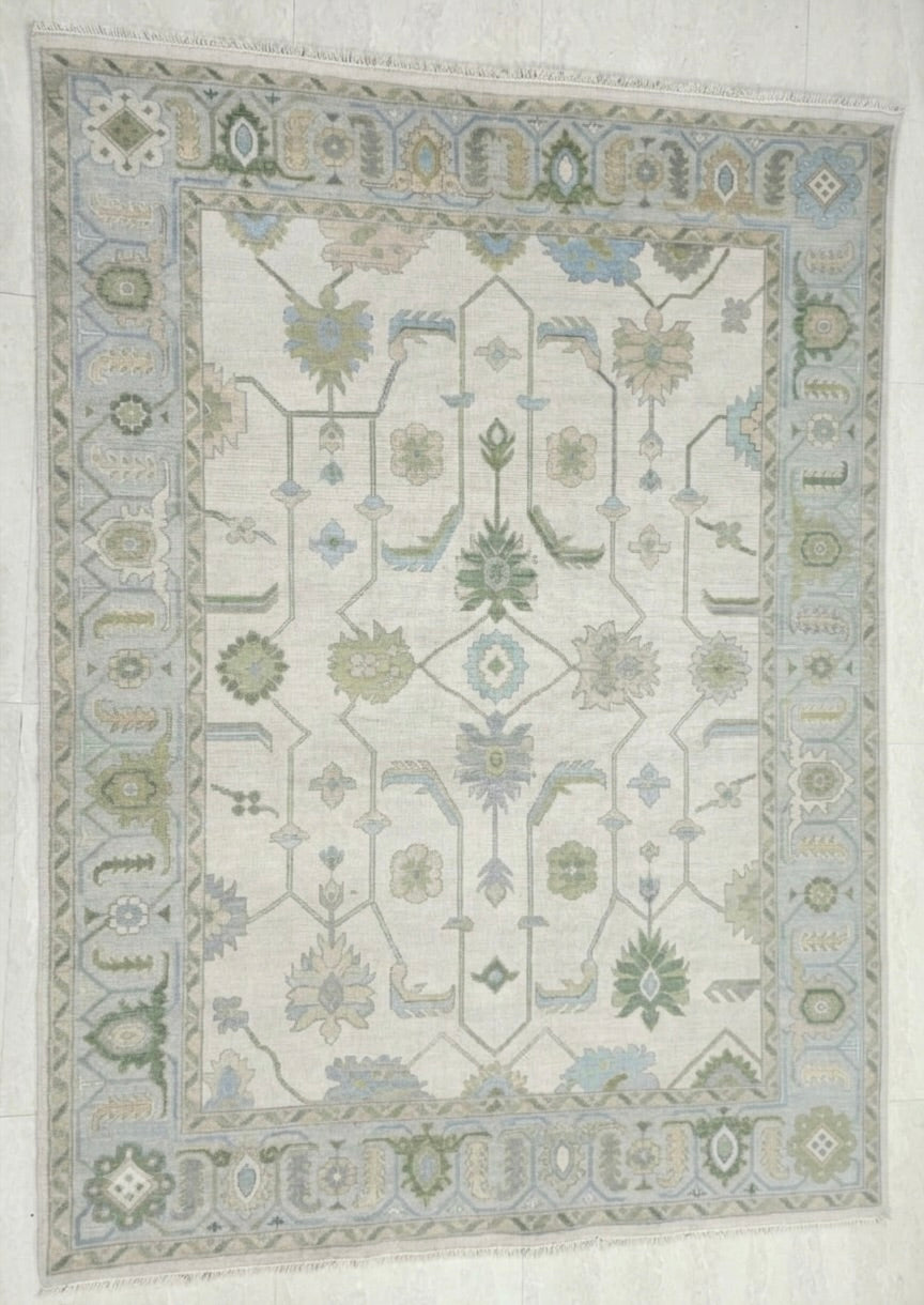 MATILDANIS-02 Oushak Style Hand Knotted Rug