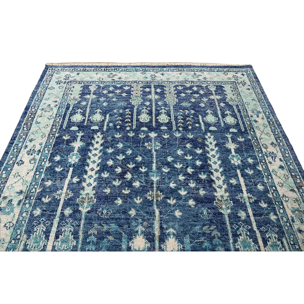 HEARTHFIELD Hand Knotted Turkish Oushak Wool Area Rug