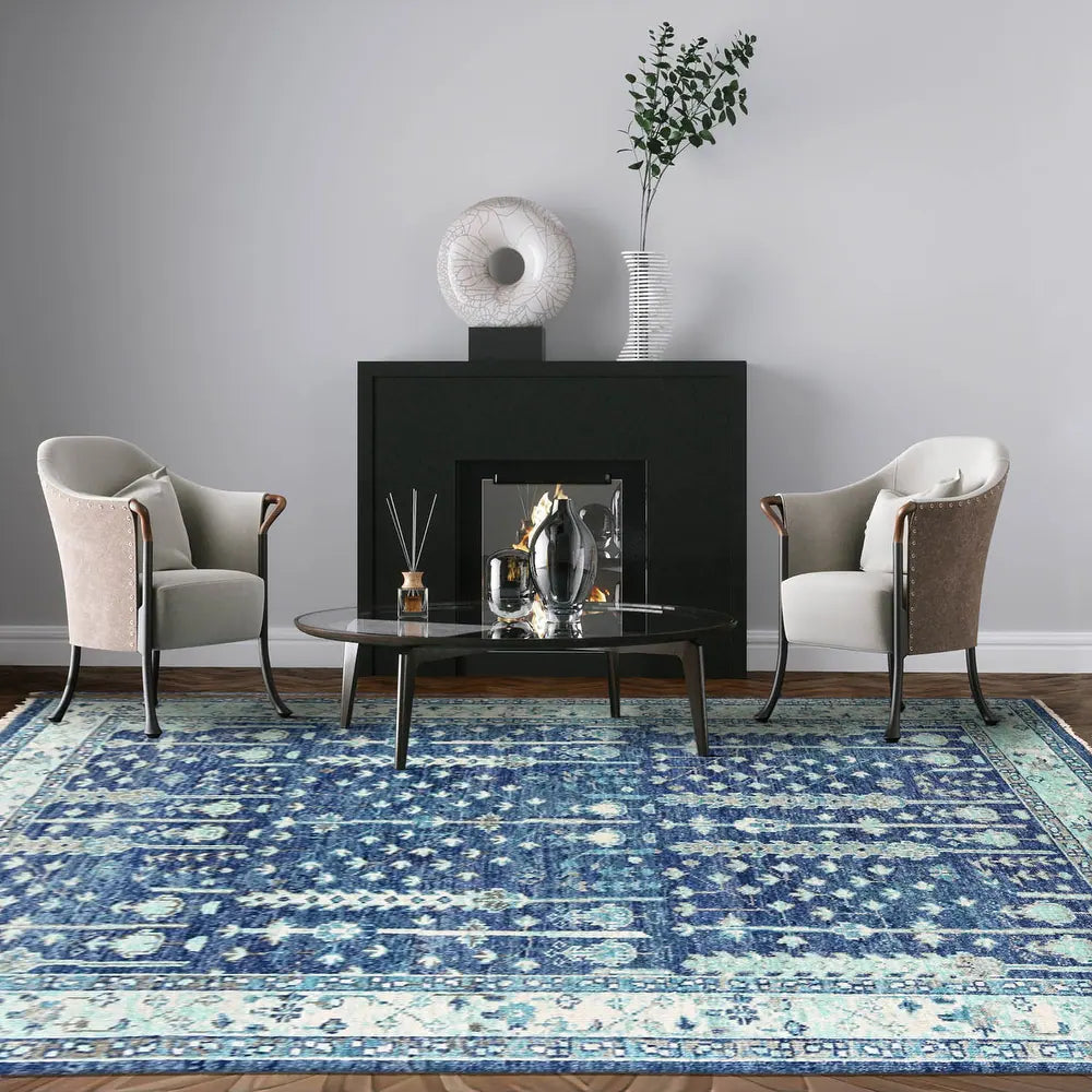 HEARTHFIELD Hand Knotted Turkish Oushak Wool Area Rug