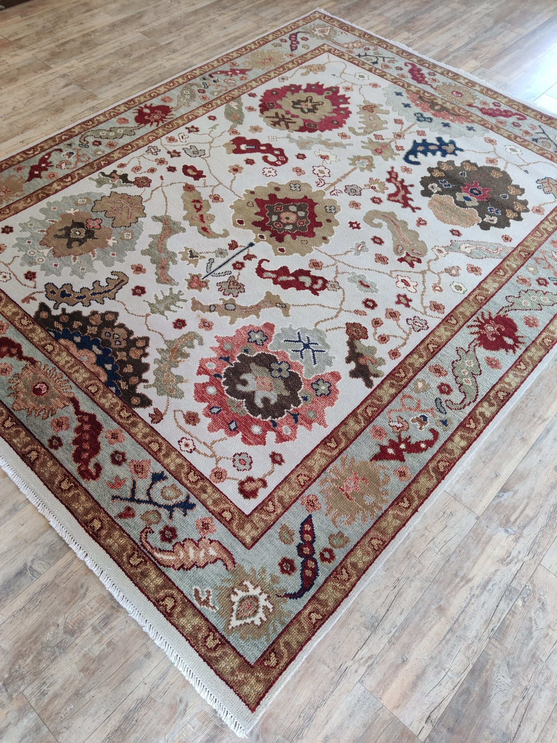 MONTCLAIR VALE Geometric Oushak Wool Area Rug