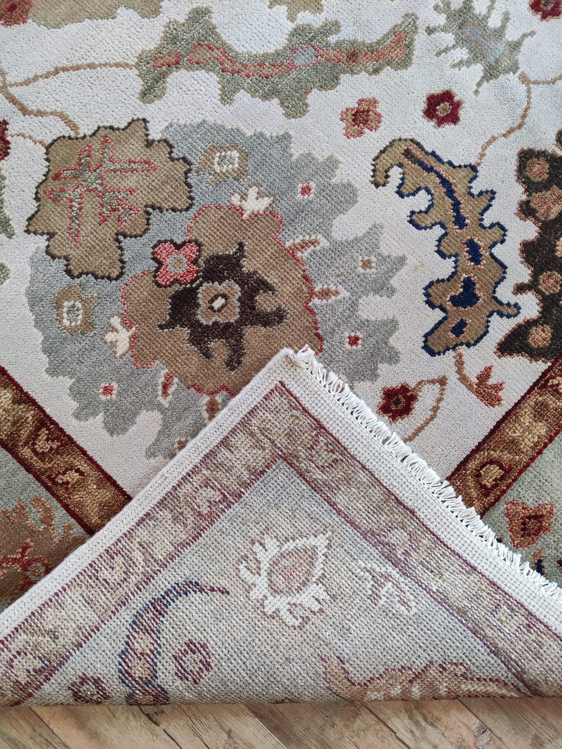 MONTCLAIR VALE Geometric Oushak Wool Area Rug