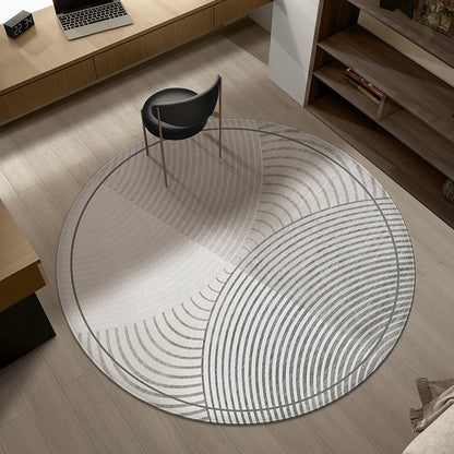 Geometric Modern Round Rugs for Living Room-Bisha-Rugs