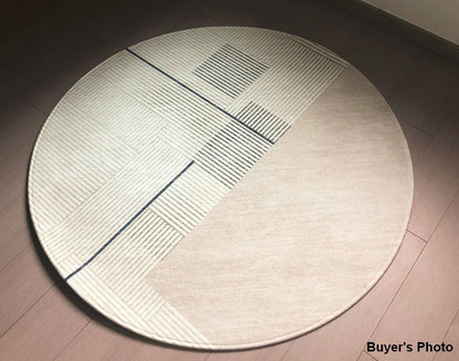 Abstract Contemporary Round Rugs for Luxury Looks-Bisha-Rugs