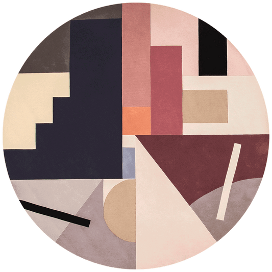 Delaunay modern Round Area Rug-Bisha Rugs