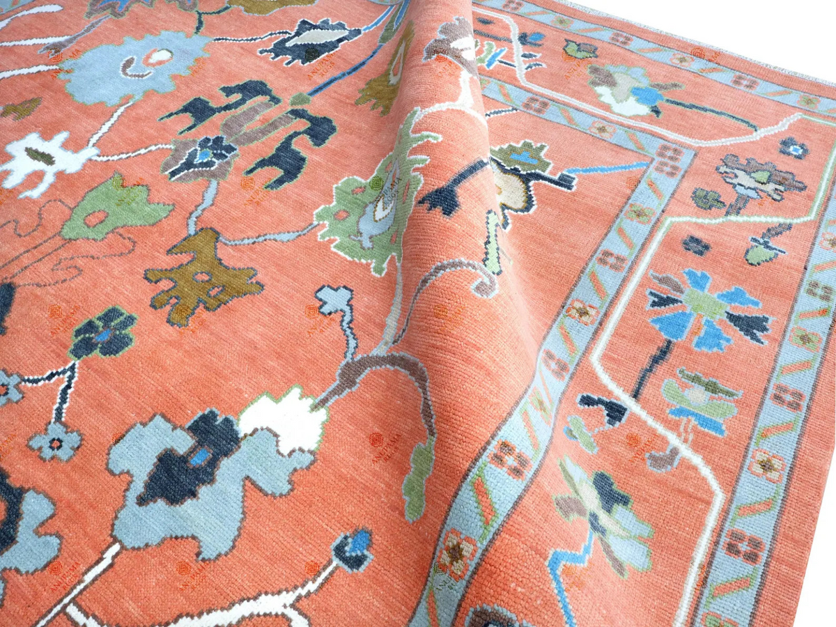 TERRACODE Oushak Style Hand Knotted Rug