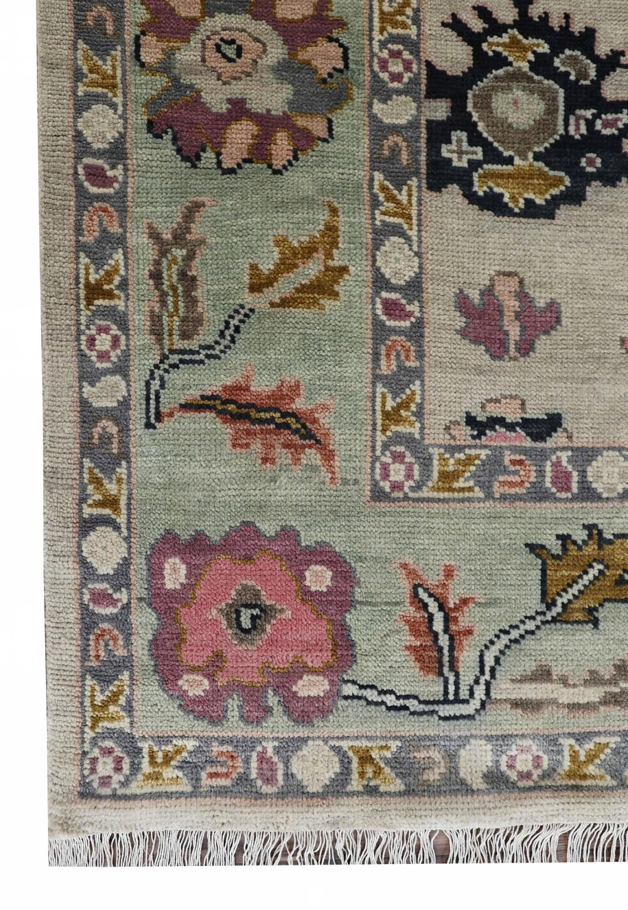 ORLENA Oushak Style Hand Knotted Rug