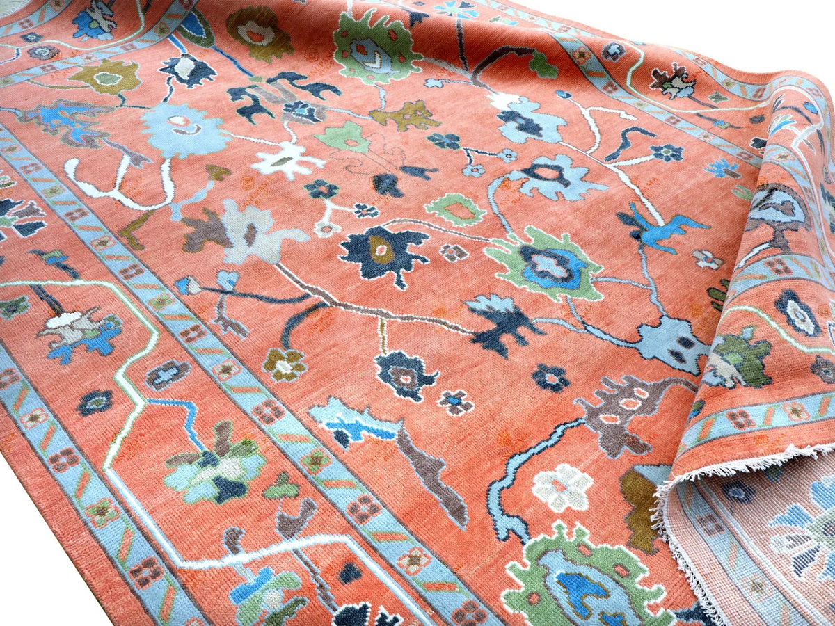 TERRACODE Oushak Style Hand Knotted Rug