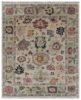 ORLENA Oushak Style Hand Knotted Rug