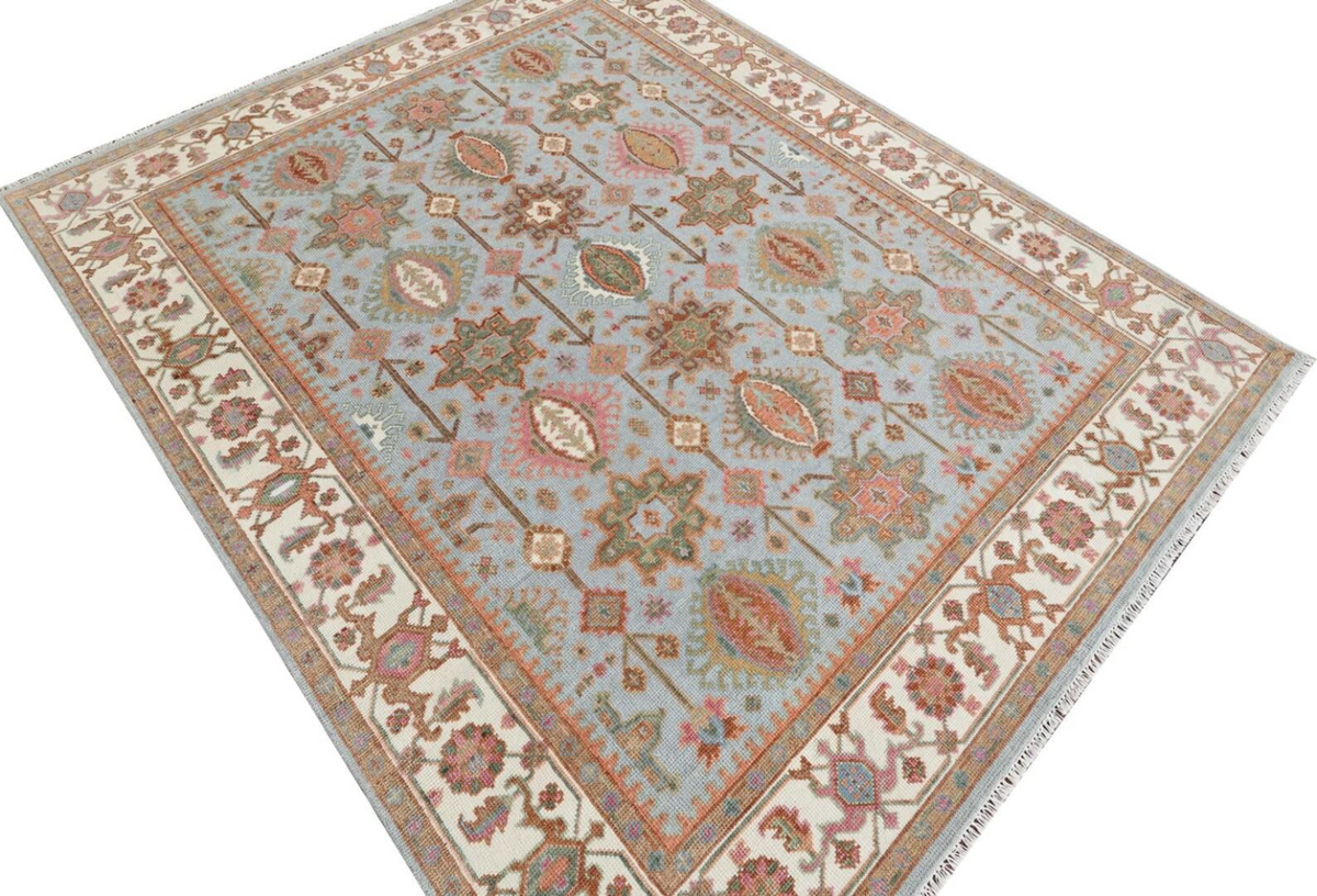 VIRELLE Oushak Style Hand Knotted Rug