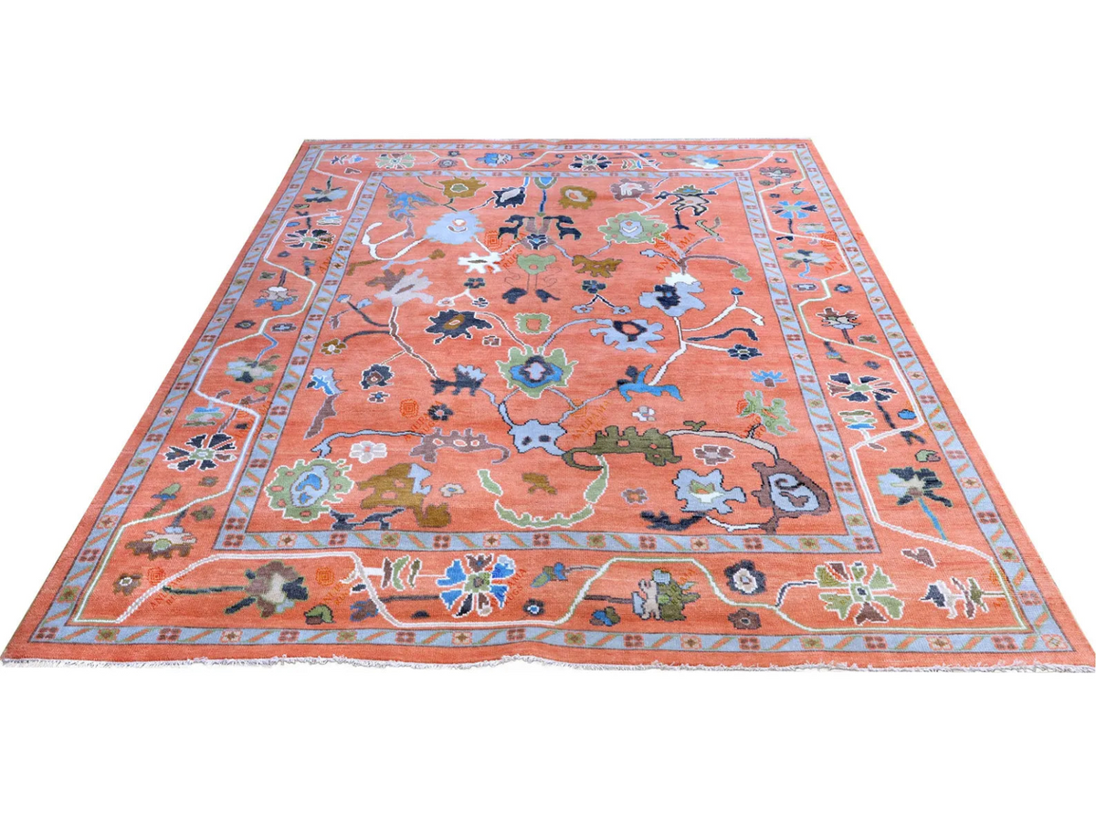 TERRACODE Oushak Style Hand Knotted Rug