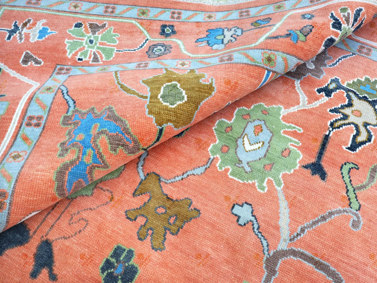 TERRACODE Oushak Style Hand Knotted Rug