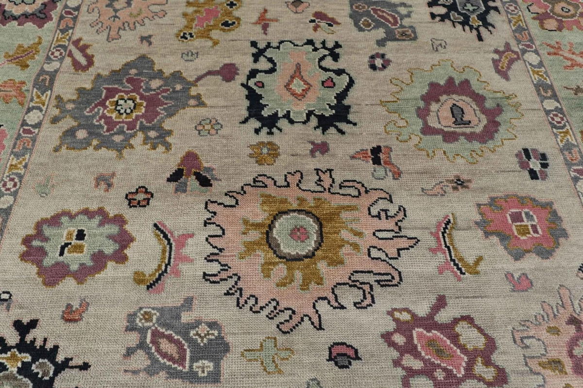 ORLENA Oushak Style Hand Knotted Rug