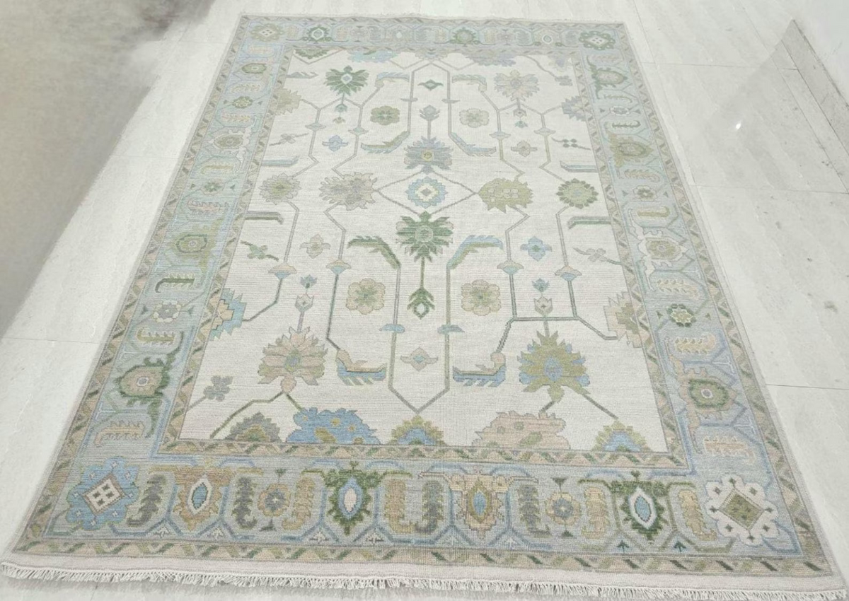 MATILDANIS-02 Oushak Style Hand Knotted Rug