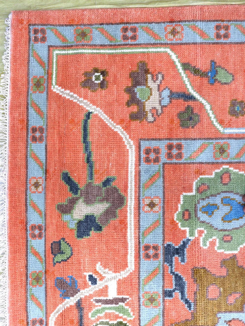 TERRACODE Oushak Style Hand Knotted Rug