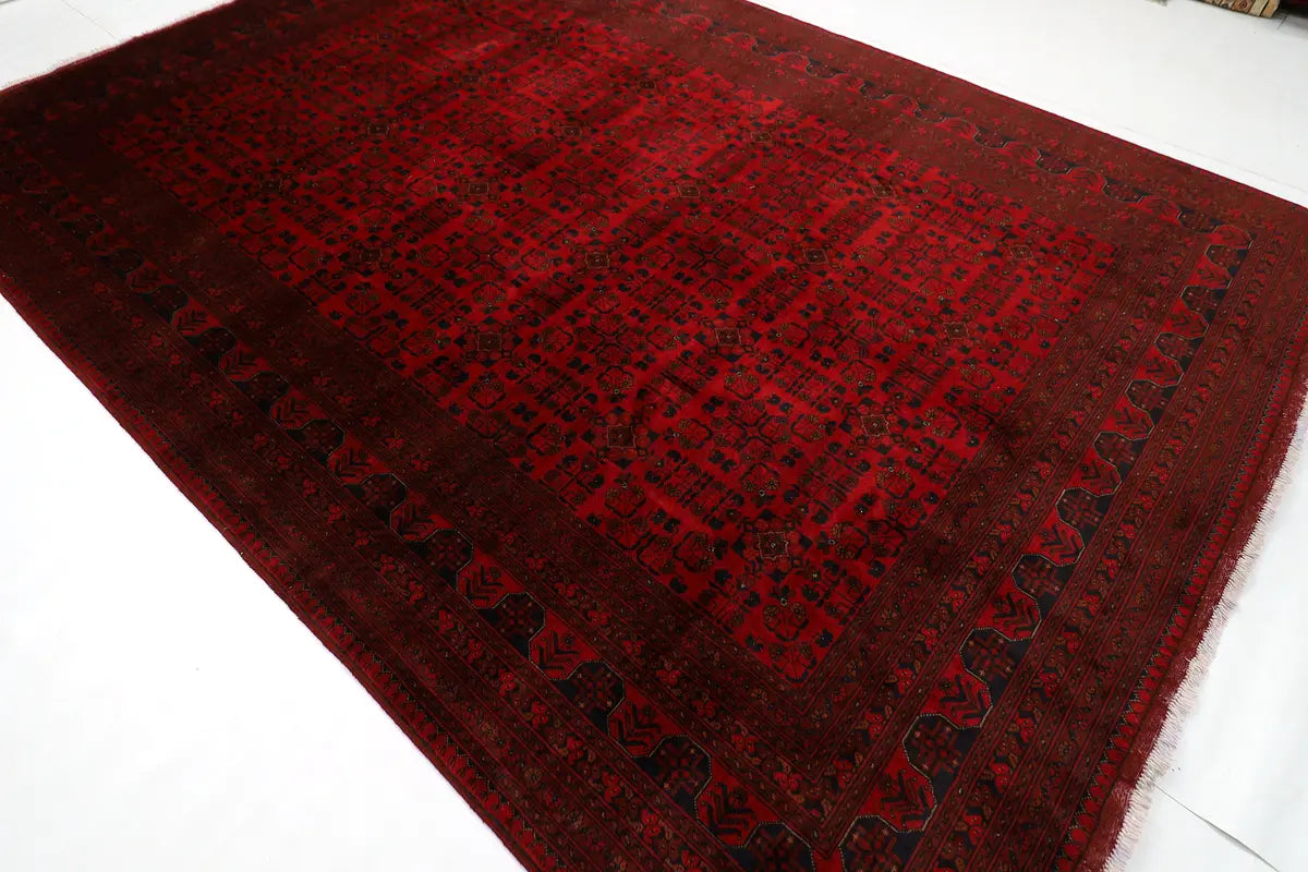 Red Khalmamadi Design Persian Rug
